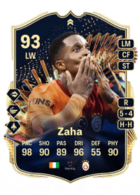 Wilfried Zaha Live Team of the Season 93 OVR