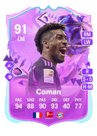 Kingsley Coman Ultimate Birthday 91 OVR