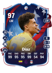 Luis Díaz Copa América Path to Glory 97 OVR
