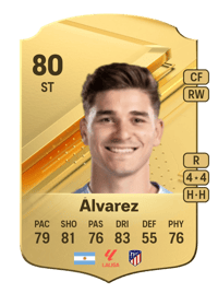 Julián Álvarez Rare 80 OVR