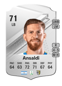 Cristian Ansaldi Rare 71 OVR