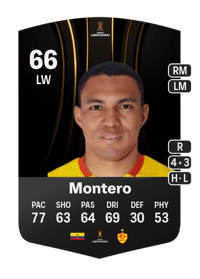 Jefferson Montero CONMEBOL Libertadores 66 OVR