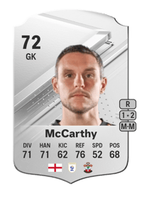 Alex McCarthy Rare 72 OVR