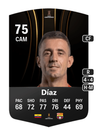 Damián Díaz CONMEBOL Libertadores 75 OVR