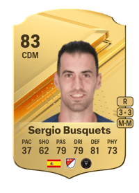 Sergio Busquets Rare 83 OVR