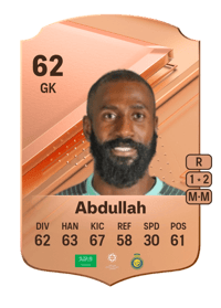 Waleed Abdullah Rare 62 OVR
