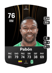 Dorlan Pabón CONMEBOL Libertadores 76 OVR