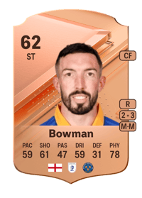 Ryan Bowman Rare 62 OVR