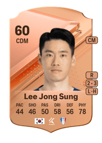 Lee Jong Sung Rare 60 OVR