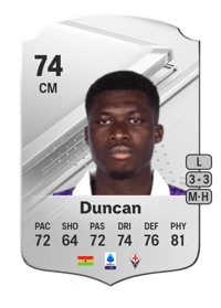 Alfred Duncan Rare 74 OVR