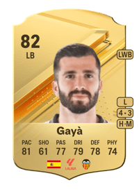 Gayà Rare 82 OVR