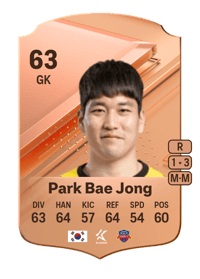 Park Bae Jong Rare 63 OVR