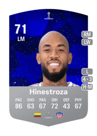 Fredy Hinestroza CONMEBOL Sudamericana 71 OVR