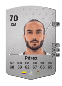 Sebastián Pérez Common 70 OVR