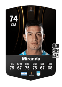 Leonel Miranda CONMEBOL Libertadores 74 OVR