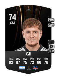 Leonardo Gil CONMEBOL Libertadores 74 OVR