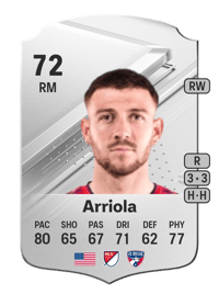 Paul Arriola Rare 72 OVR
