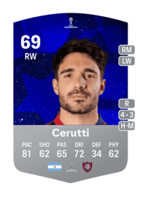 Ezequiel Cerutti CONMEBOL Sudamericana 69 OVR