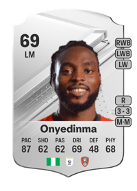 Fred Onyedinma Rare 69 OVR