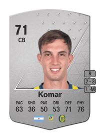Juan Cruz Komar Common 71 OVR