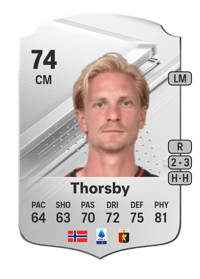 Morten Thorsby Rare 74 OVR