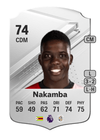 Marvelous Nakamba Rare 74 OVR