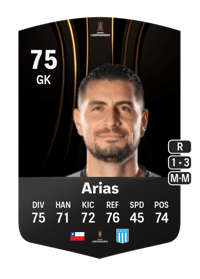 Gabriel Arias CONMEBOL Libertadores 75 OVR