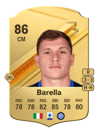 Nicolò Barella Rare 86 OVR