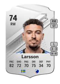 Jordan Larsson Rare 74 OVR