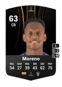 José Luis Moreno CONMEBOL Libertadores 63 OVR