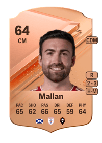 Stevie Mallan Rare 64 OVR