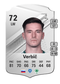 Benjamin Verbič Rare 72 OVR