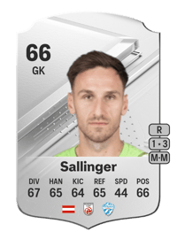 Raphael Sallinger Rare 66 OVR