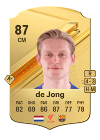 Frenkie de Jong Rare 87 OVR