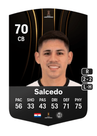 Saúl Salcedo CONMEBOL Libertadores 70 OVR