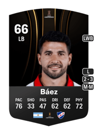 Gabriel Báez CONMEBOL Libertadores 66 OVR