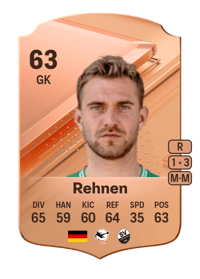 Nikolai Rehnen Rare 63 OVR