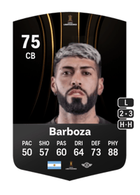 Alexander Barboza CONMEBOL Libertadores 75 OVR