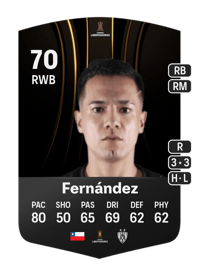 Matías Fernández CONMEBOL Libertadores 70 OVR