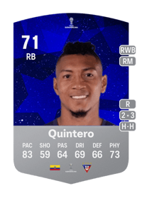José Quintero CONMEBOL Sudamericana 71 OVR