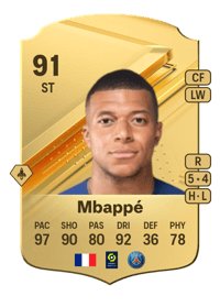 Kylian Mbappé Rare 91 OVR