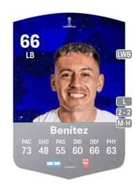 Guillermo Benítez CONMEBOL Sudamericana 66 OVR