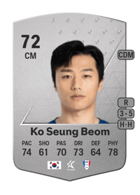 Ko Seung Beom Common 72 OVR