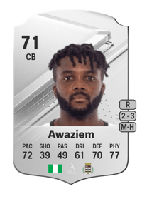 Chidozie Awaziem Rare 71 OVR