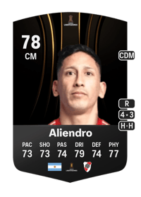 Rodrigo Aliendro CONMEBOL Libertadores 78 OVR