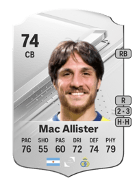 Kevin Mac Allister Rare 74 OVR