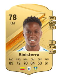 Luis Sinisterra Rare 78 OVR