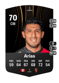 Alexis Arias CONMEBOL Libertadores 70 OVR