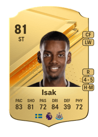 Alexander Isak Rare 81 OVR