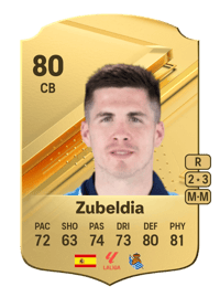 Zubeldia Rare 80 OVR